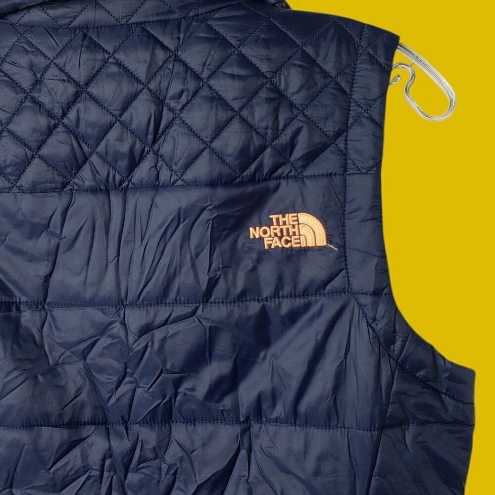 The North Face Womens Insulated Quilted Vest Navy Blue Medium - Picture 12 of 13